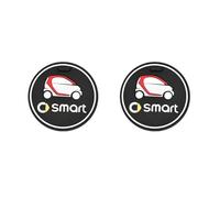 WYMKL 2 Pezzi Sottobicchieri Auto per Smart ForTwo 450 1998-2007, Portabevande Sottobicchiere Tappetino Rimovibili Tappetini Portabicchieri Inserto Antiscivolo,B