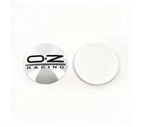 WYMKL 4 Pezzi Adesivi per Coprimozzo Cerchione per OZ 60mm, Centrale Copricerchi Decalcomanie Hubcap Sticker Copertura del Centro di Ruota,Silver