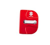 WYMKL 4 Pezzi Copertura della Serratura della Portiera Dell'auto Protezione della per Suzuki Swift Vitara S-Cross Ignis Jimny Hybrid, Copri dell’Auto in Acciaio Inossidabile Protettiva,Red