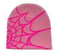 WYNAKESHU Y2k Spider Beanie Hat Beanie MEA Culpa Wireless Acrilico Knit Skull cap Inverno Cappelli Caldi per Donne Uomo Adolescenti, Rosa Rosa, Taglia Unica