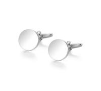 Wynameleri Gemelli da uomo con scritta "Father of the Bride", regalo per la festa del papà, testimoni d'onore, gemelli in argento da uomo, 1 PAIR CHROME-PLATED CUFFLINK SET WITH BOX, Rame, Onice