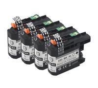 WYNAnGAI 1 set cartuccia d'inchiostro LC223 LC221 XL compatibile con stampante MFC-J4420DW J4620DW J4625DW J5320DW J5620DW J5625DW(4pcs Black)