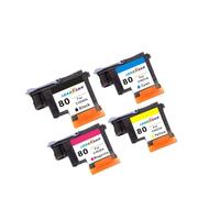 WYNAnGAI 4 cartucce d'inchiostro compatibili per testina di stampa HP80 Designjet 1000 1050C 1055(4PCS 1BK1C1M1Y)