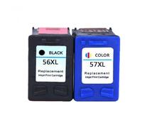 WYNAnGAI Cartucce d'inchiostro compatibili C6656A C6657A Per HP56 HP57 Adatto per Deskjet 450 450CBI 450CI 450WBT F4140 F4180 5150 5550(1BK 1COLOR)