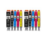 WYNAnGAI Cartucce d'inchiostro compatibili da 15 pezzi per stampanti PGI150 CLI151 MG7510 IP7210 IP8710 MX721 Ix6810(2SETS (10PCS))