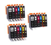 WYNAnGAI Cartucce d'inchiostro PGI525 CLI526 compatibili con stampanti IP4850 Ix6550 MG5150 MG5250 MG6150 MG8150 MX885 MG5350(3Set 18PCS)