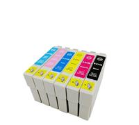 WYNAnGAI Cartuccia di inchiostro compatibile T0811 81N per T50 R290 R295 R390 RX590 RX610 RX615 RX690 1410 TX650 TX659 700W 710W Stampanti(1SET(6PCS))