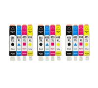 WYNAnGAI Cartuccia d'inchiostro ASW compatibile con chip 655 XL per stampanti Deskjet 3525 5525 4615 4625 4525 6520 6525 6625(3SET)