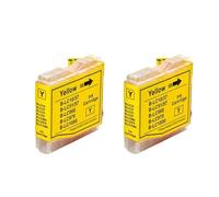 WYNAnGAI Cartuccia d'inchiostro compatibile con i modelli DCP serie 130C 135C 150C 153C 155C 157C LC10 LC37 LC51 LC57 LC960 LC970 LC1000(2pcs Yellow)