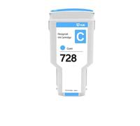 WYNAnGAI Cartuccia d'inchiostro compatibile da 300 ml per 728XL HP728 nero opaco per inchiostro colorante per stampante DesignJet T730 T830(Cyan)