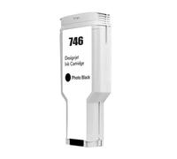 WYNAnGAI Cartuccia d'inchiostro compatibile da 300 ml per HP746 HP746XL P2V82A P2V83A P2V80A P2V78A per stampante DesignJet Z6 Z9(746-PBK)