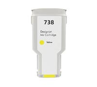 WYNAnGAI Cartuccia d'inchiostro compatibile da 300 ml per inchiostro HP738 738 676M6A 676M7A 676M8A 498N8A getto d'inchiostro a colori per stampante DesignJet T950 T850(300ML - Y)