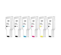 WYNAnGAI Cartuccia d'inchiostro compatibile HP730 per DesignJet T1600 T1600dr T1700 T1700dr T2600 T2600dr Design inchiostro completo(6Color)