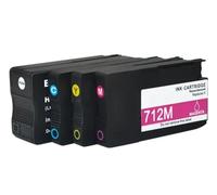 WYNAnGAI Cartuccia d'inchiostro compatibile per 712XL Per stampanti Designjet T210 T230 T250 T630 T650 Inchiostro a colori(1 set)