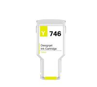 WYNAnGAI Cartuccia d'inchiostro compatibile per 746 P2V82A P2V83A P2V80A P2V78A per stampanti di grande formato DesignJet Z6 e Z9(HP-746-Y-300ML)