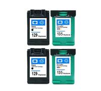 WYNAnGAI Cartuccia d'inchiostro compatibile per i modelli 129 135 C4140 C4150 C4170 C4173 C4175 C4180 C4183 C4188 C4190(2BK 2COLOR)