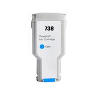 WYNAnGAI Cartuccia d'inchiostro compatibile per stampante HP738 DesignJet T950 T850 Pigmento 676M6A 676M7A 676M8A 498N8A Colore(300ML - 738C)