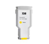 WYNAnGAI Cartuccia d'inchiostro compatibile per stampante HP738 DesignJet T950 T850 Pigmento 676M6A 676M7A 676M8A 498N8A Colore(300ML - 738Y)