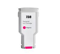 WYNAnGAI Cartuccia d'inchiostro compatibile per stampante HP738 DesignJet T950 T850 Pigmento 676M6A 676M7A 676M8A 498N8A Colore(300ML - 738M)