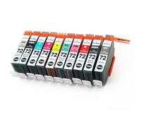 WYNAnGAI Cartuccia d'inchiostro compatibile PGI-72 per stampante a getto d'inchiostro Pro-10 Pro-10s Bk MBK GY C M Y PC PM R CO(1SET)
