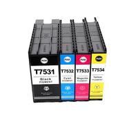 WYNAnGAI Cartuccia d'inchiostro compatibile T7531 T7532 T7533 T7534 per stampanti WorkForce WF-6093 WF-6593 WF-8093 WF-8593(T7531-1SET)