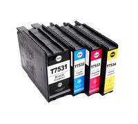 WYNAnGAI Cartuccia d'inchiostro compatibile T7531 T7532 T7533 T7534 T753 per stampanti WorkForce WF-6093 WF-6593 WF-8093 WF-8593(T7531-4 1set)
