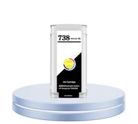 WYNAnGAI Cartuccia d'inchiostro HW.Compatible 300ML per stampante DesignJet T850 T950 Inchiostro a pigmenti completo con chip stabile(HP738 -MBK-130ML)