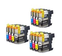 WYNAnGAI Cartuccia d'inchiostro LC101 LC103 compatibile con le stampanti DCP-J152W MFC-J245 MFC-J285DW MFC-J450DW MFC-J470DW MFC-J475DW(3 set 12 PCS)
