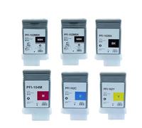 WYNAnGAI Cartuccia d'inchiostro PFI 102 compatibile con stampanti IPF500 IPF510 IPF600 IPF605 IPF610 IPF700 IPF710 IPF720 IPF760 IPF650 IPF655 IPF750 IPF755 Riempita con inchiostro(PFI-102-104M- 6PC)