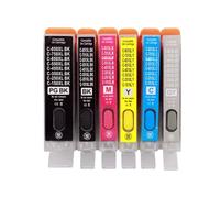 WYNAnGAI Cartuccia d'inchiostro ricaricabile a 5 colori compatibile con MG5460 MG5560 MG6360 MG6460 MG7160 MX926 MX726 IP7260 PGI650 CLI651(6Color 1set)