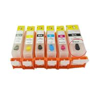 WYNAnGAI Cartuccia d'inchiostro ricaricabile compatibile con MG6150 MG6250 MG8150 MG8250 PGI-525 CLI-526 BK C M Y GY Vuota