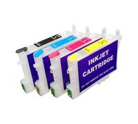 WYNAnGAI Cartuccia d'inchiostro ricaricabile set di 4 colori compatibile con Stylus C67 C87 CX3700 CX4100 CX4700 T0631 T0632 T0633 T0634