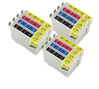 WYNAnGAI Cartuccia InkJet compatibile per modelli Stylus SX210 SX115 DX4000 DX4050 T0711H T0715 T0711 T0712 T0714 T0891(3 SETS (12PCS))