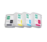 WYNAnGAI Cartuccia ricaricabile compatibile per HP10 HP82 progettata per l'uso con le stampanti Designjet 10ps 20ps 120nr 50ps 500 800 Series(10 BK 82 CMY)