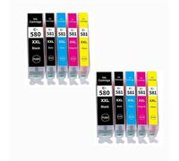 WYNAnGAI Confezione da 5 cartucce di inchiostro compatibili per la stampa PGBK BK C M Y PGI-580XXL CLI-581XXL(2SET)