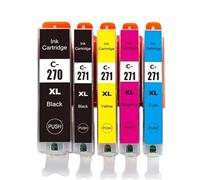 WYNAnGAI Einkshop 5/6 cartucce d'inchiostro compatibili per MG7720 TS8020 TS9020 TS6020 PGI-270 CLI-271 270xl 271xl(5PCS)