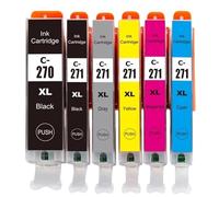 WYNAnGAI Einkshop 5/6 cartucce d'inchiostro compatibili per MG7720 TS8020 TS9020 TS6020 PGI-270 CLI-271 270xl 271xl(6PCS)