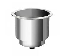 WYNAnGAI Portabicchieri in Acciaio Inossidabile 316 di Grado Marino da 2 Pezzi con Scarico per Uso in Camper e Camper(POLISED all X 2PCS)