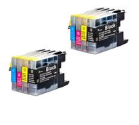 WYNAnGAI Set di cartucce d'inchiostro compatibili per modelli MFC J430W J825DW J5910DW J625DW J6510DW J6710DW LC17 LC77 LC79 LC450 LC1280(2SETS)