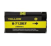 WYNAnGAI Set di cartucce d'inchiostro compatibili per stampanti HP712 Designjet T210 T230 T250 T650 T630 4 pezzi(YELLOW)