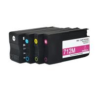 WYNAnGAI Set di cartucce d'inchiostro compatibili per stampanti HP712 Designjet T210 T230 T250 T650 T630 4 pezzi(1SET)