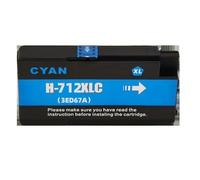 WYNAnGAI Set di cartucce d'inchiostro compatibili per stampanti HP712 Designjet T210 T230 T250 T650 T630 4 pezzi(CYAN)