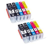 WYNAnGAI Set di cartucce d'inchiostro da 6 pezzi compatibile con PGI-470 CLI-471 per stampanti MG5740 MG6840 MG7740 TS6040 TS5040 TS8040 TS9040(10COLOR 2SET)
