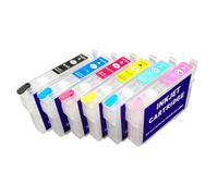 WYNAnGAI Set di cartucce d'inchiostro ricaricabili compatibili 6 colori T0781 T0786 con chip per Stylus Photo R260 R280 R380 RX580 RX595 RX680 Artisan 50