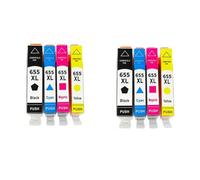 WYNAnGAI Sostituzione cartuccia d'inchiostro compatibile per stampanti Deskjet 655 3525 5525 4615 4625 4525 6520 6525 6625 Modello 655 655 XL(2 set)