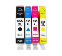 WYNAnGAI Sostituzione cartuccia d'inchiostro compatibile per stampanti Deskjet 655 3525 5525 4615 4625 4525 6520 6525 6625 Modello 655 655 XL(1 set)