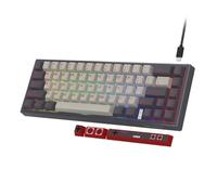WYNAnGAI V-K66 Tastiera da Gioco Meccanica al 60% Tastiera compatta retroilluminata a LED Hot Swap montata su Guarnizione cablata con Freccia Compatibile con la configurazione di Gioco(VK66 Retro A)
