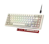 WYNAnGAI V-K66 Tastiera da Gioco Meccanica al 60% Tastiera compatta retroilluminata a LED Hot Swap montata su Guarnizione cablata con Freccia Compatibile con la configurazione di Gioco(VK66 Retro B)