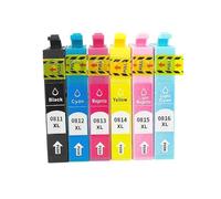 WYNAnGAI Vilaxh Set di cartucce d'inchiostro compatibili per T0811 T0812 T0813 T0814 T0815 T0816 per stampanti Stylus Photo R270 R290 R295 R390 R1430 a getto d'inchiostro