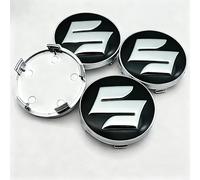 WYNBFCA 4 Pezzi Coprimozzo per Suzuki Swift 1.6 56MM, ABS Durevole Impermeabile Antiruggine Centrale Tappi Coprimozzo con Emblema,E